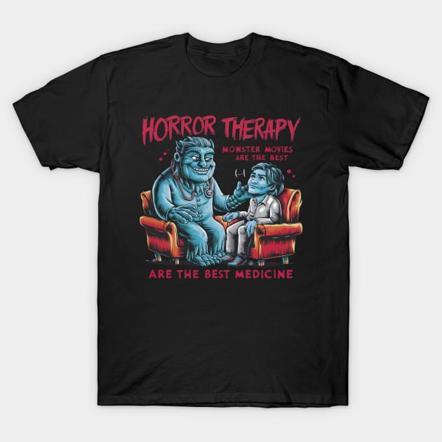 Horror Movie Therapy Halloween Fans Costume Movies Created T-Shirt by woormle